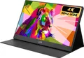 Lipa AX-60 Portable monitor 4K Ultra HD 15,6 Zoll - tragbarer Monitor - Gaming monitor - 3840 x 2160 UHD - Tragbarer monitor für laptop - Externer Bildschirm - HDMI - 2x USB-C und 1x Micro-USB - Eingebaute Lautsprecher - Mit Hülle und Kickstand - Auch für Console und Handy - Energiesparend