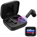auvisio Earbuds: Kabellose In-Ear-Kopfhörer mit Touchscreen-Ladecase & Noise-Cancelling (Earbuds Bluetooth, Noisecancelling-Kopfhörer, War)