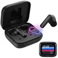 auvisio Kabellose In-Ear-Kopfhörer mit Touchscreen-Ladecase & Noise-Cancelling