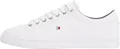 Tommy Hilfiger Herren Cupsole Sneaker Essential Leather Schuhe, Weiß (White), 46