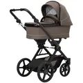 Hartan Kinderwagenset Ivy GTR Outdoor, Cappuccino, Textil, 3-teilig, 58x116x96 cm, Grüner Punkt, EN 1888, UV 50+, AZO-frei, Made in Germany, Made in EU, Made in Europe, Feststellbremse, Fußstütze abklappbar, Federung, kugelgelagerte Räder, Verdeckung abnehmbar, 5-Punkte-Gurt, für Babyschale geeignet, Griff in Lederoptik, Sitz umsetzbar, Reflektorstreifen, abnehmbarer Schutzbügel,5-Punkt-Gurt, Gurtschoner, Schutzbügel Verdeck Sportsitz mit verlängertem, Baby on Tour, Kinderwagen, Kombikinderwagen
