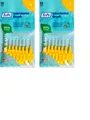 TePe Yellow Fine 0.70mm - 2 Packets of 8 - (16 Brushes) Bundle