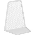 Relaxdays Buchstütze Stahl Weiß 2er Set 14 cm x 12 cm x 9 cm 60 g
