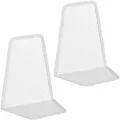 Relaxdays Buchstütze Metall 2er Set Weiß