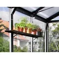 Wandregal VITAVIA, schwarz, B:122cm T:15cm, Aluminium, Regale, BxT: 122x15 cm