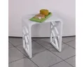 KZOAO Duschhocker Design Spa Badhocker aus Mineralguss Modell "Padua", belastbar bis 150 kg