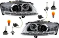 Johns, Scheinwerfer passend für Audi A6 4F Links & Rechts mit Leuchtmittel + Stellmotor 4F0941029CP 4F0941029BP 4F0941029EP 4F0941029FD 4F0941030CP 4F