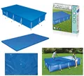 Bestway Eckige Abdeckplane 400 x 211 cm - Poolabdeckung Poolplane Steel Pro Pool
