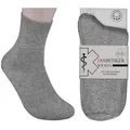 Die Sockenbude Diabetikersocken EXTRA (Bund, 3-Paar, grau beige schwarz) garantiert ohne Gummi grau 35/38