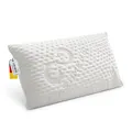 FMP Matratzenmanufaktur Orthopädisches Nackenstützkissen viscoelastisches Kissen, Visco Kopfkissen, Kissen, Nackenkissen 6,5 cm hoch, weiß