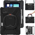 Wigento Für Xiaomi Pad 6/6 Pro Tablet Tasche Etuis Hülle Schock 360 Grad Cover Schutz mit Haltering
