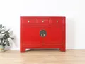 chinesische Kommode Sideboard Orientalisch/Asiatisch Stil rot #M-SID-A27R