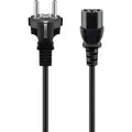 Kaltgeräte Anschlusskabel C13 > Schutzkontakt-Stecker schwarz, 1,5 Meter, gerader Stecker
