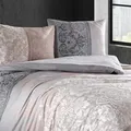 Traumschlaf Bettwäsche Calina brown 155x220 cm + 80x80 cm - braun;grau;beige
