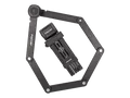 FISCHER 85 cm Faltschloss mit Halter (Schwarz)