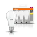 3er-Pack Osram LED-Lampe BASE A100 E27 14W 2700K Warmweiß = 100W Glühbirne