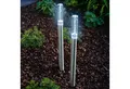 esotec LED Solarleuchte 2er Steckleuchtenset TWINS mit Luftblasen H50cm 6500K kaltweiß 102064