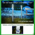 2x LED Solarleuchte Solarstäbe Solar Leuchte Leuchstäbe Dekolampe Solarstab Akku