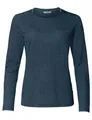 VAUDE Damen Longsleeve Essential LS T-Shirt, Funktionsshirt, perfekt als Baselayer, atmungsaktiv, pflegeleicht und schnelltrocknend, Dark sea Uni, 38