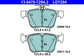 ATE  Bremsbelagsatz Bremsklötzer Satz Bremsbeläge Hinterachse 25009 Audi Skoda