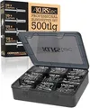 KLRStec Professional Blindnieten Set [500-teilig] Aluminium Popnieten für Nietenzangen, 125 Nieten je Größe 2,4 mm, 3,2 mm, 4,0 mm und 4,8 mm