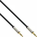 InLine® Slim Audio Kabel Klinke 3,5mm Stecker zu Stecker Stereo schwarz 3,0m