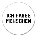 Aufkleber Ich hasse Menschen 10cm Sticker Ich hasse Menschen Geschenkidee Präsen