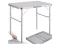 tectake® Campingtisch, klappbar, anschraubbare, höhenverstellbare Beine und Füße, 75 x 55 x 68 cm