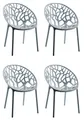 CLP Gartenstuhl Hope (4er Set), Kunststoff, stapelbar, wetterfest, grau
