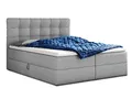Sofnet Boxspringbett Best mit 2 Bettkästen, Doppelbett mit Bonell-Matratze und Topper, Polsterbett, Bett, Bettgestell, Stilvoll, Schlafzimmer (Grau (Inari 91), 160 x 200 cm)