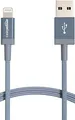 Amazon Basics Verbindungskabel Lightning auf USB-A, Nylon-umflochten, MFi-zertifiziertes Ladekabel für iPhone, dunkelgrau, 1.8 m