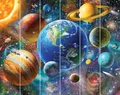 Walltastic Wandbild, Sonnensystem, FSC-Papier, mehrfarbig, 2,4 m hoch x 3 m breit, 1 Größe