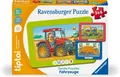 3 x 6 Teile Ravensburger Puzzle tiptoi 3 erste Puzzles Fahrzeuge 00227