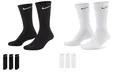 NIKE 6 X Socken 2 X 3er Pack SX7664 SX4508 B, Farbe:Schwarz, Größe:M = 38-42