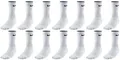 NIKE 14 Paar Socken Lang Herren Damen Weiß oder Schwarz oder Weiß Grau Schwarz Tennissocken Set Paket Bundle, Größe:38-42, Sockenpakete:14 Paar weiss