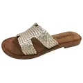 Lazamani Pantolette Schlappen goldfarben 39 EU