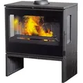 3Scheiben-Gusskaminofen Plamen ECO 50, ext. Zuluft- 12kW - Schwarz