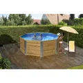 WEKA Achteckpool, grau/grün, BxHxL: 310 x 116 x 310 cm - beige