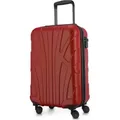Suitline - leichtes Handgepäck 55x35x20 cm Flugzeug-Trolley 34 L Bordgepäck Hand-Koffer leicht Bord-Koffer 4 Rollen Kabinengepäck Hand Luggage T... - Rot