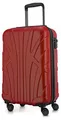 suitline Handgepäck Hartschalenkoffer 55x35x20 cm (34 L) ABS Kabinenkoffer mit TSA Schloss 4 Doppelrollen Teleskopgriff leicht robust Bordgepäck für Flugreisen Wochenendtrip Business, Rot