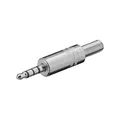 Klinkenstecker - 3,5 mm - stereo - 4 Kontakte Metallausführung mit Knickschutz