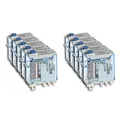 Finder 466190120040 Relais, steckbar, Schutzart RT I, 16 A, 12 VDC, mit Prüftaste und mechanischer Anzeige, AgNi, Flachstecker