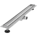 LuxeBath Duschrinne, Silber, Metall, Rechteckig, 13.9x7.8x84 cm, Badezimmer, Baden & Duschen, Duschtasse