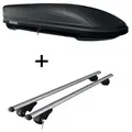 Dachbox MAA 400 Liter matt + Dachträger Rio 120 kompatibel mit für Skoda Roomster 5J ab '06