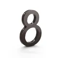 Montague Metal Products Powder Coated Black MHN-06-F-RB1 Schwimmende Hausnummer Acht 6" x 4.19" x 0.31" Römische Bronze