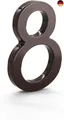 Montague Metal Products Powder Coated Black MHN-06-F-RB1 Schwimmende Hausnummer