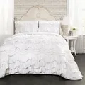Kemmy BettwäscheSet, gesteppt, gerüscht, strukturiert, 3teilig, für Queensize...