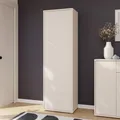 Forte ALICE SPRINGS Garderobenschrank 60, moderne Garderobe mit Kleiderstange und Einlegeböden, Flur, Holzwerkstoff, Kaschmir Beige, 59,8 xm breit x 191,9 cm hoch x 34,9 cm tief