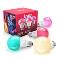 innr Zigbee E27 Smart Lampe, funktioniert mit Hue* und Alexa (Bridge erforderlich), White & Color, 16 Million Farben, Smart Home Glühbirne, Dimmbar, 880 Lumen, 4 Stück