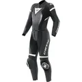 Dainese Fulminea Damen 2-Teiler Motorrad Lederkombi, schwarz-weiss, Größe 40
